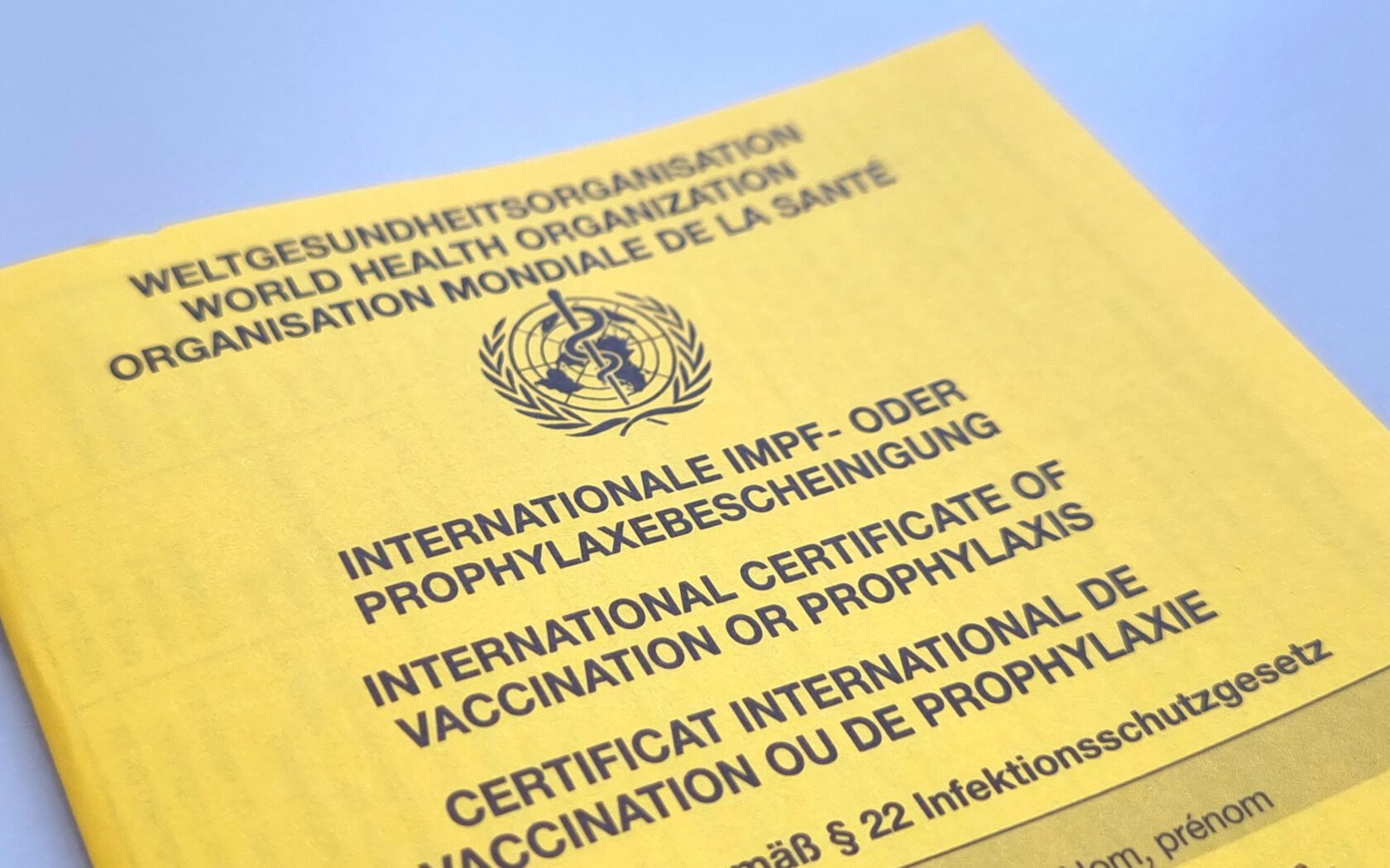 internationaler Impfpass