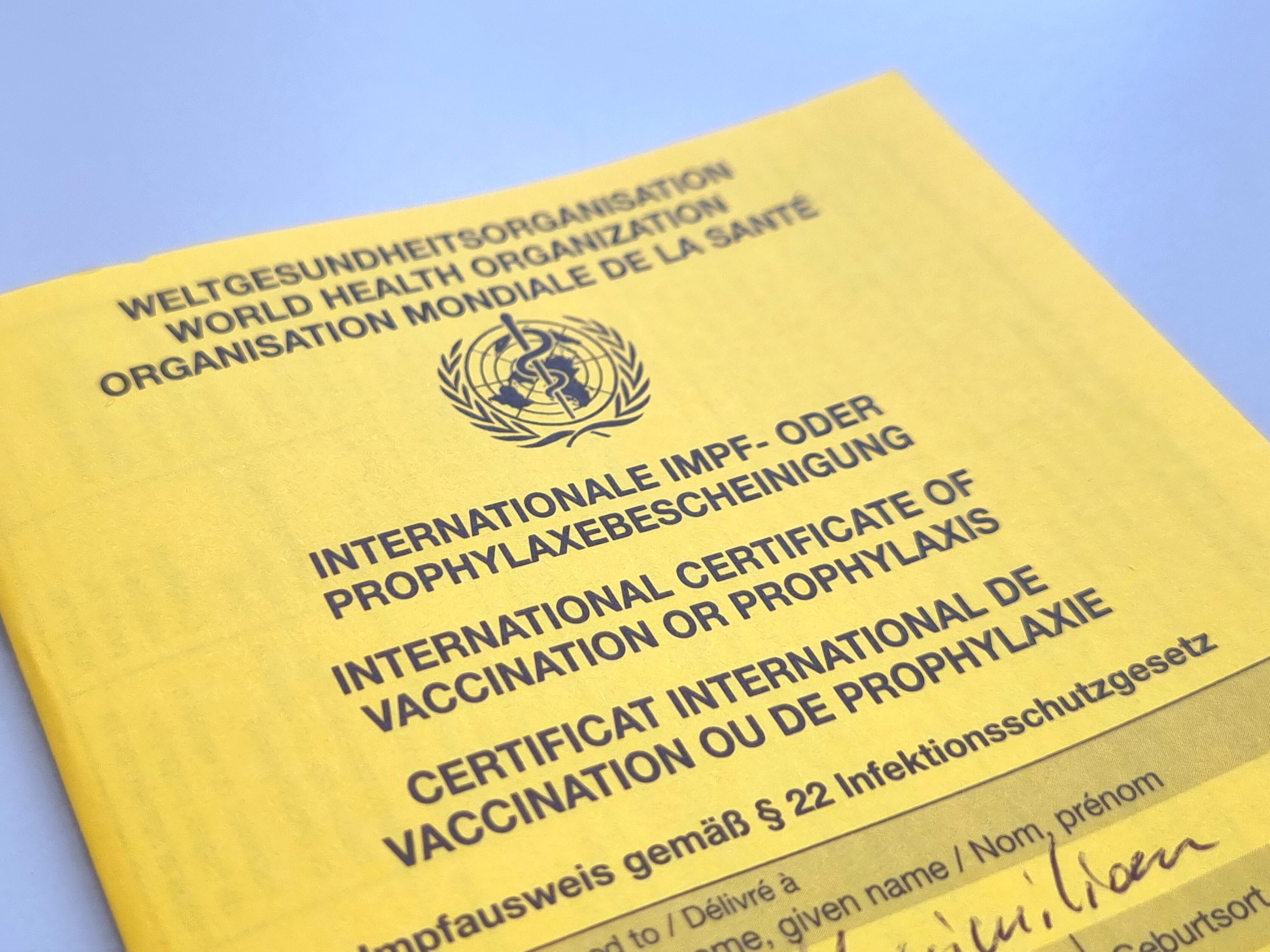 internationaler Impfpass